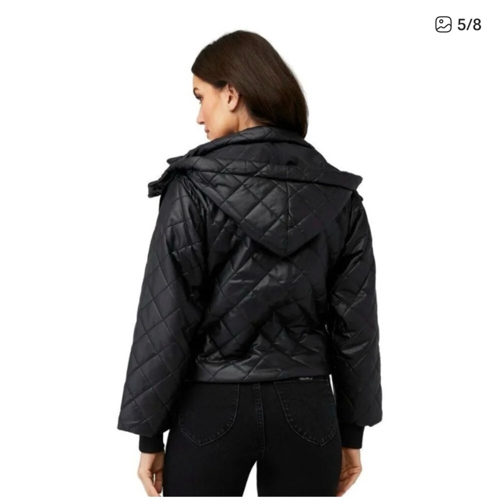 Steve Madden Quilted Black Puffer Coat